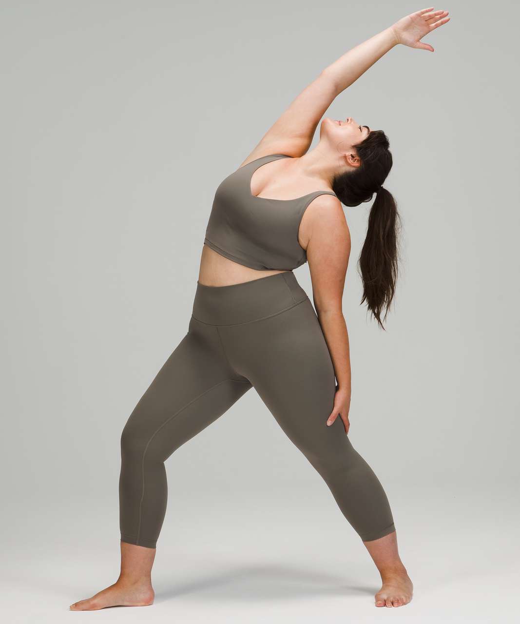 Lululemon Stretch High Rise Crop 23 - Grey Sage - lulu fanatics