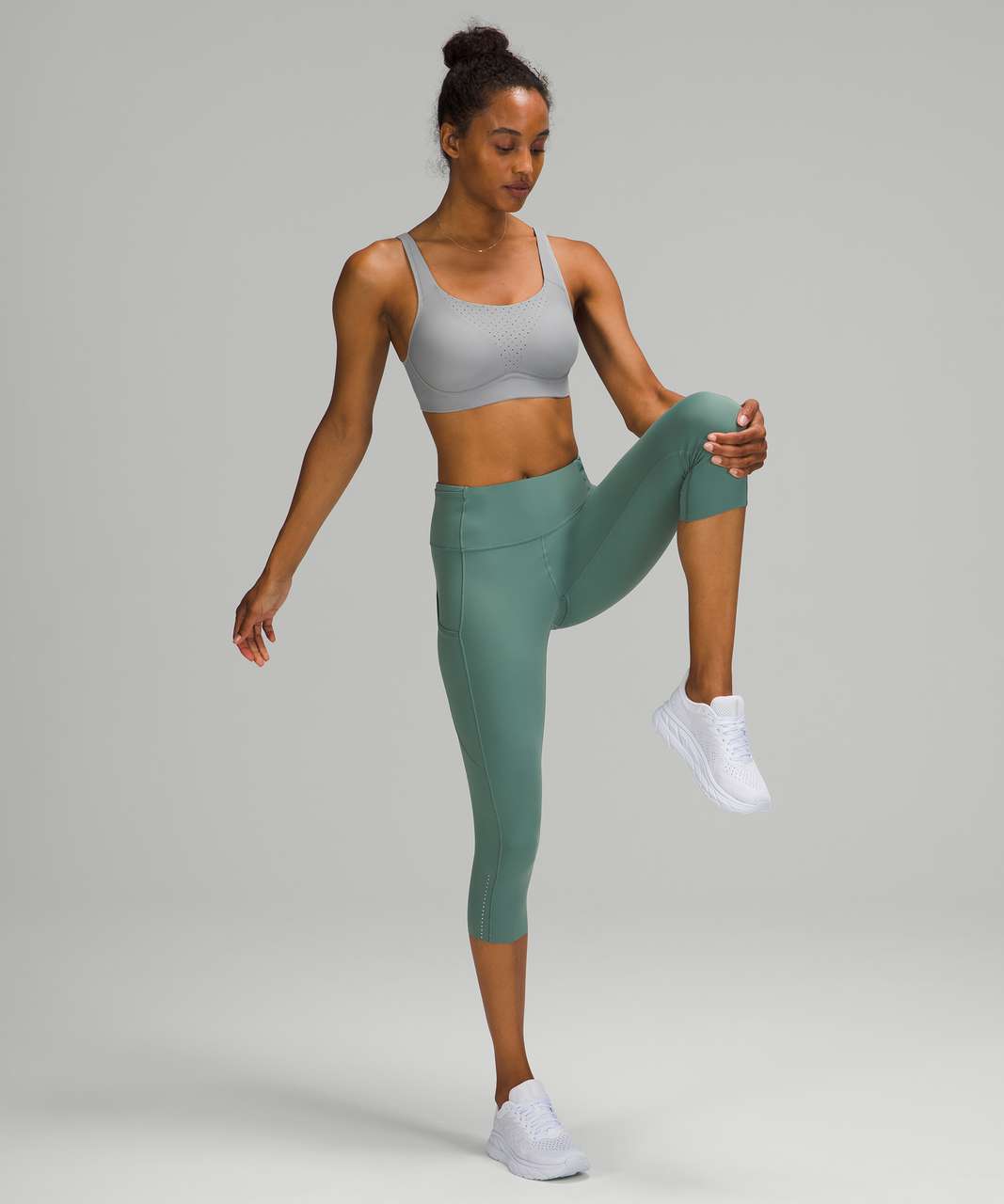 Lululemon Run Times Bra*high Support, B–e Cups In Petrol Blue