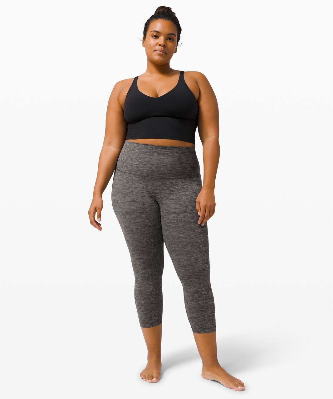 Lululemon Align Super High-Rise Crop 21" - Heathered Black