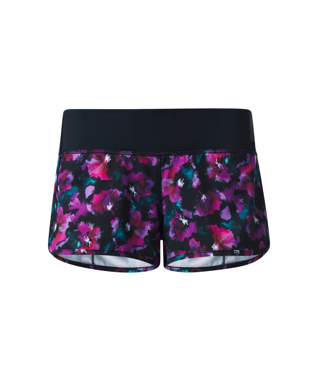 Lululemon Speed Short - Mini Midnight Bloom Black Deep Fuschia / Black