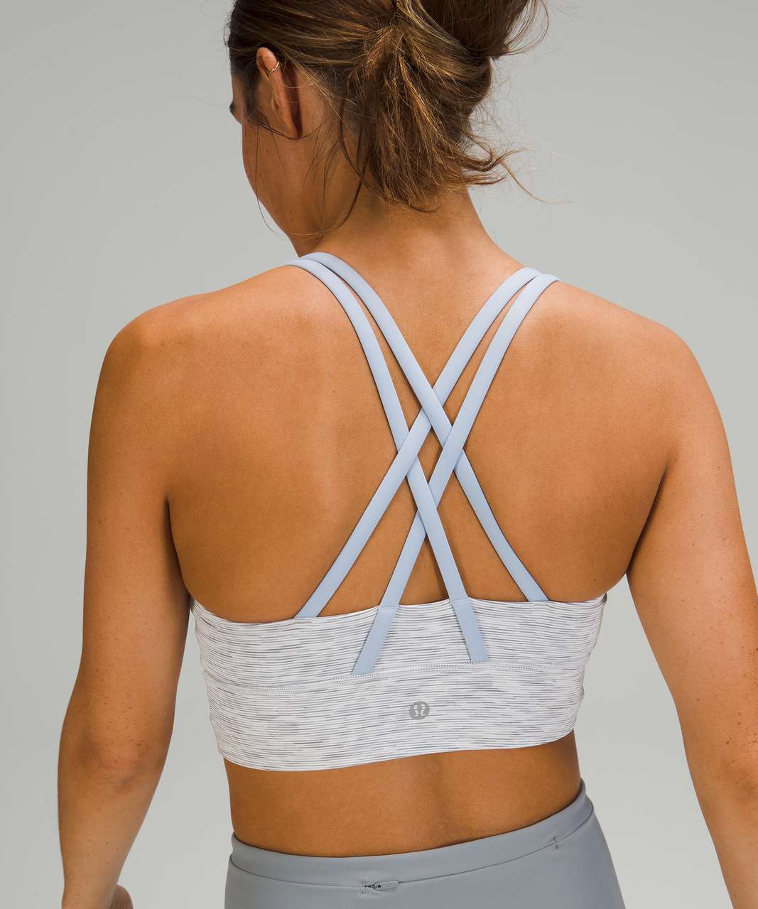 Lululemon Energy Bra Long Line *Medium Support, B–D Cup - Wee Are From Space Nimbus Battleship / Blue Linen