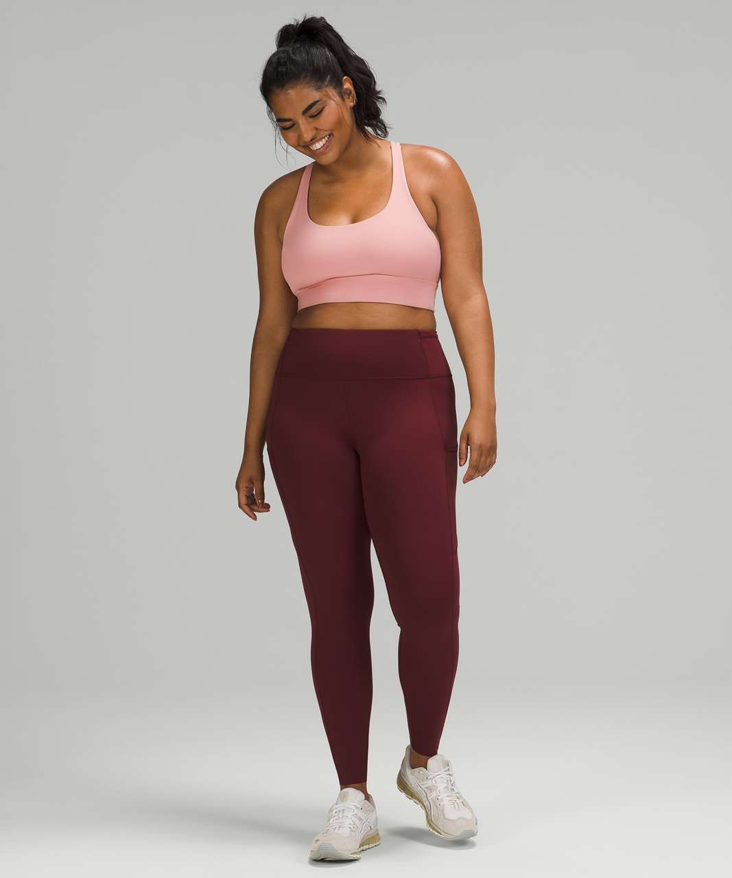 Lululemon Energy Bra Long Line *Medium Support, B–D Cup - Pink