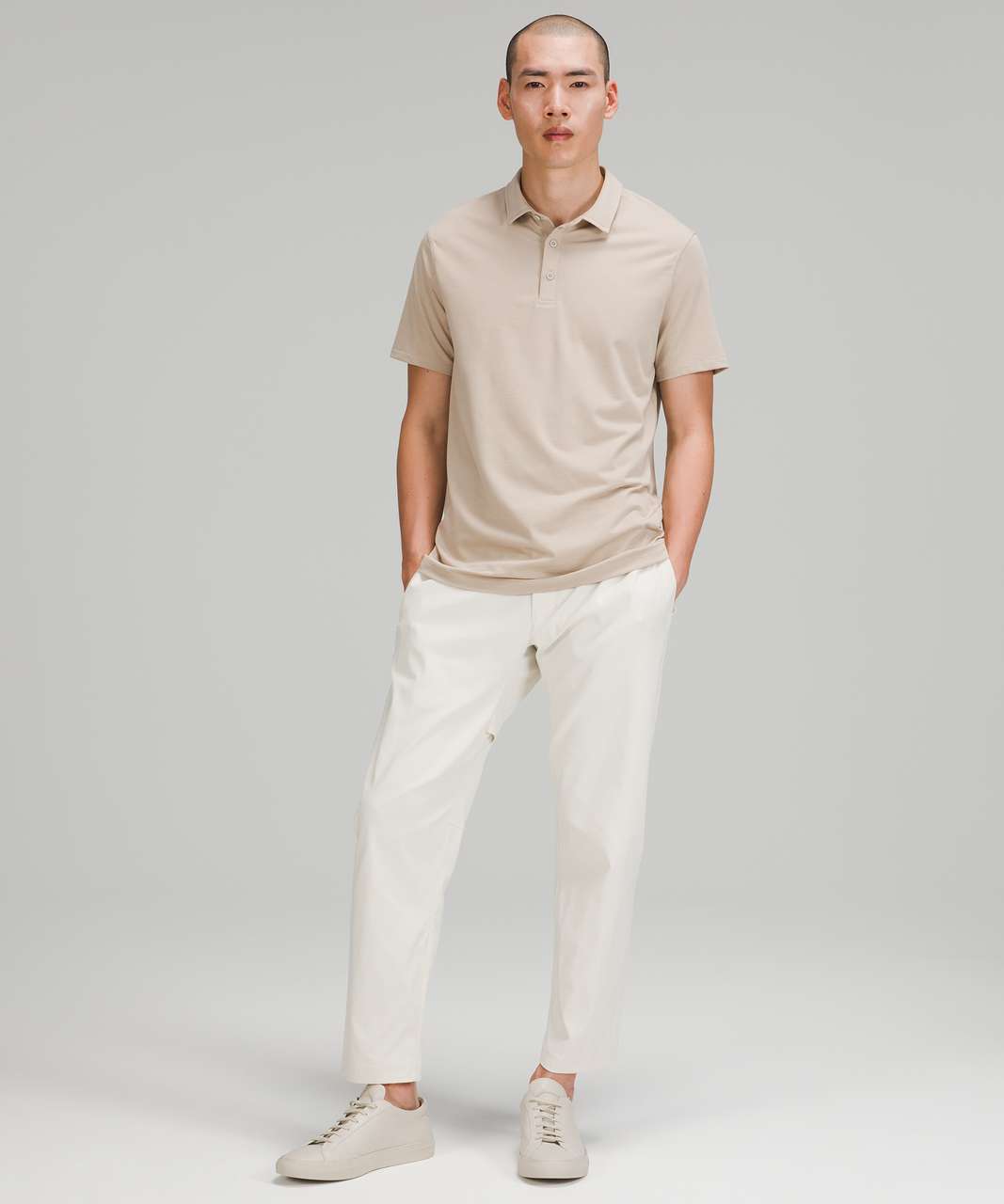 Lululemon Evolution Short Sleeve Polo - Raw Linen