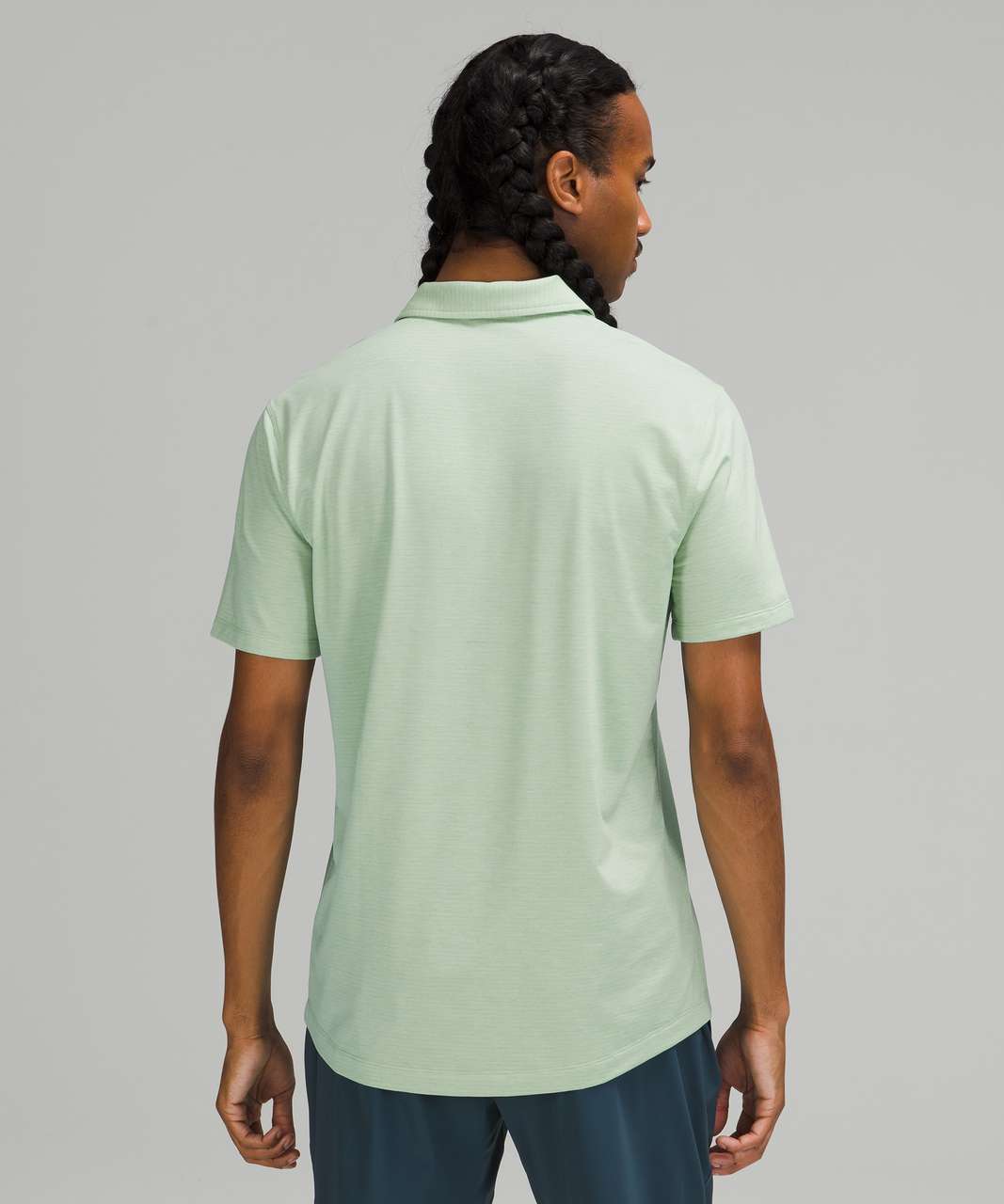 Lululemon Evolution Short Sleeve Polo - Heathered Arctic Green