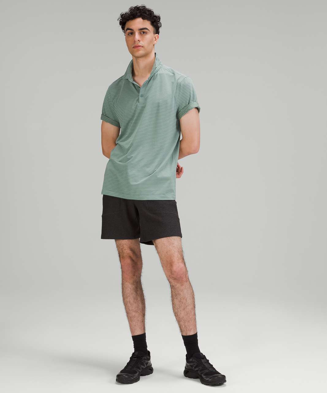 Lululemon Evolution Short Sleeve Polo Shirt - Smoked Spruce - lulu