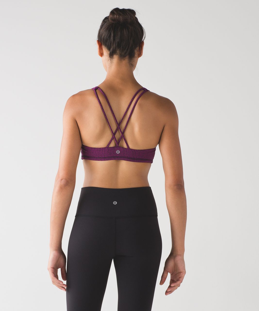 Lululemon Free To Be Bra - Teeny Tooth Deep Fuchsia Black