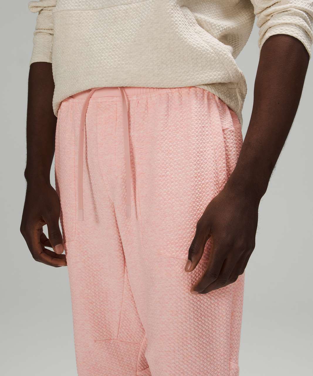 Lululemon At Ease Jogger 29" - Heathered Pink Mist / White