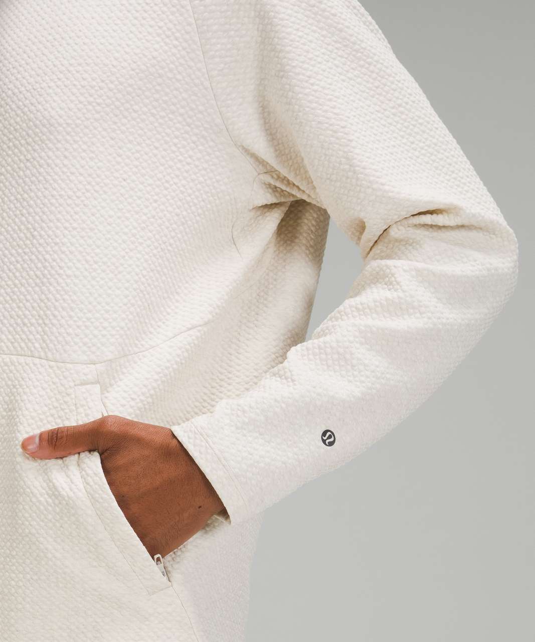 Lululemon At Ease Hoodie - Heathered White Opal / White