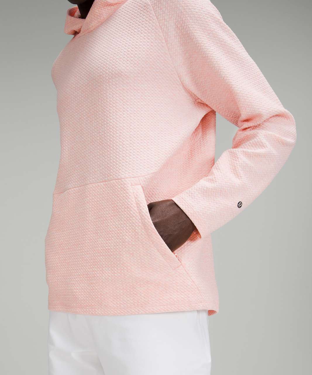 Lululemon At Ease Hoodie - Heathered Pink Mist / White