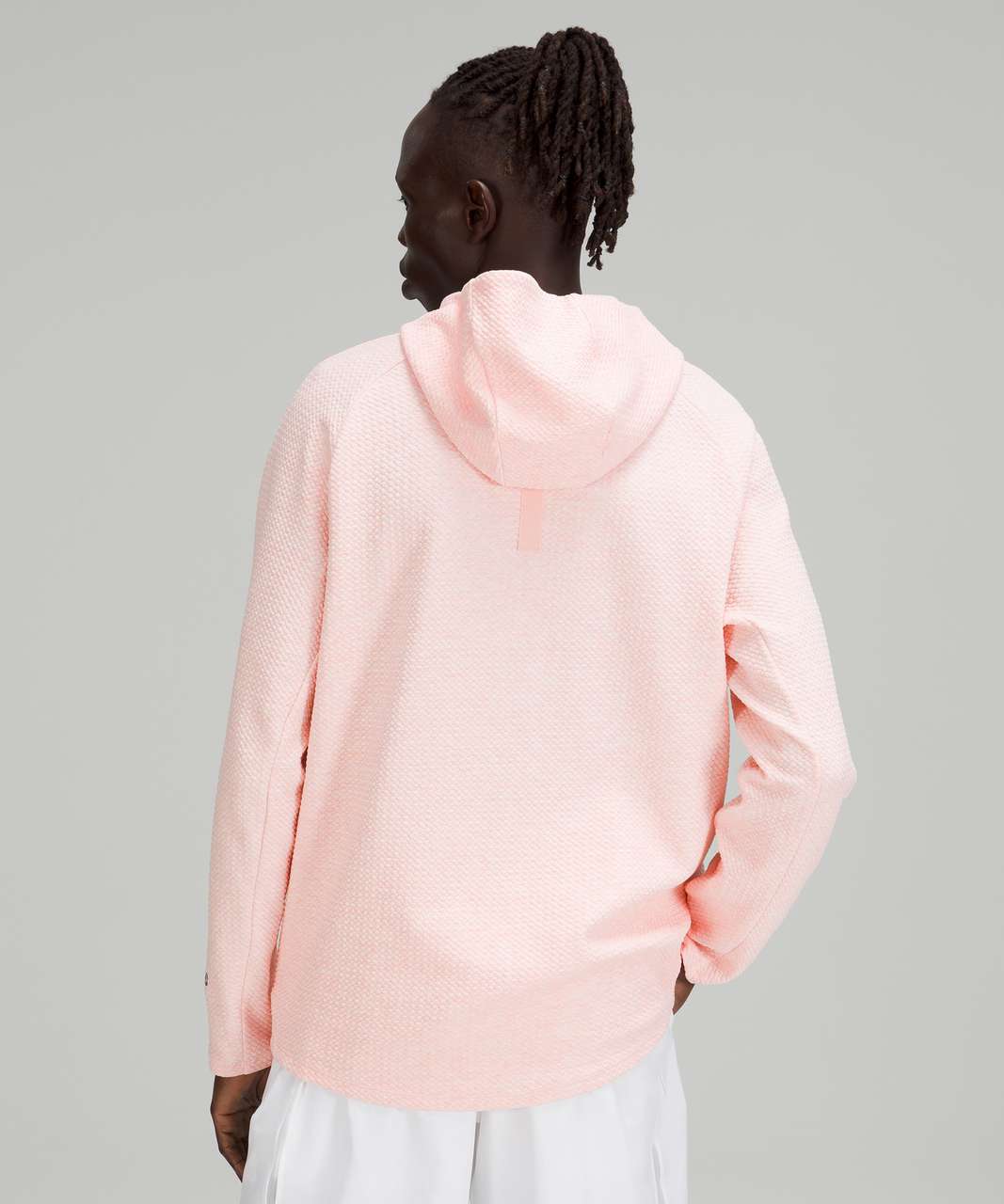 Lululemon At Ease Hoodie - Heathered Pink Mist / White