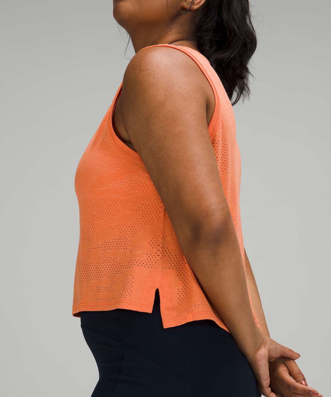 Lululemon Open-Back Cropped Training Tank Top - Orange Soda - lulu fanatics