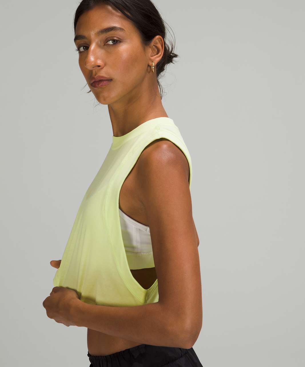 Lululemon All Yours Crop Tank - Crispin Green - lulu fanatics