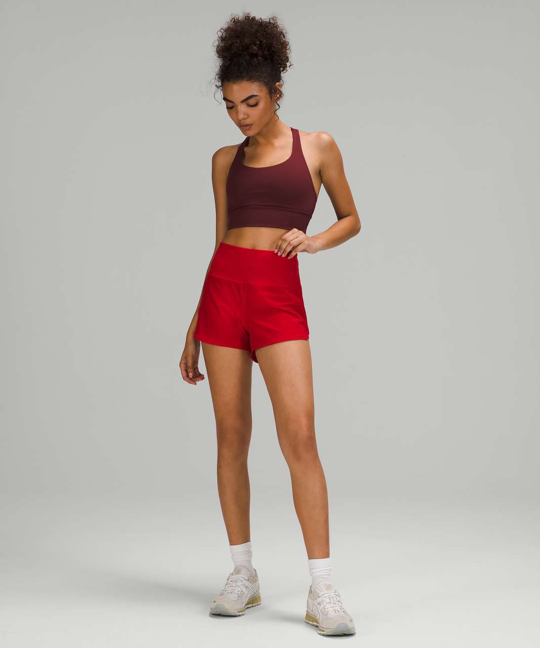 Lululemon Speed Up High-Rise Short 4" - Dark Red