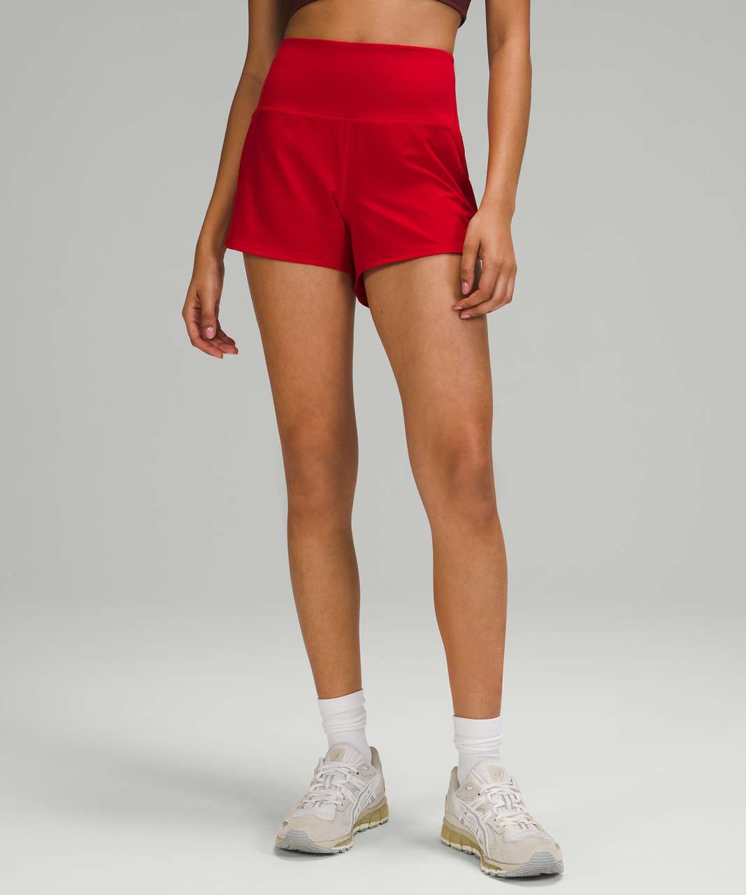 Speed Up Mid-Rise Lined Short 4, Sunny Coral