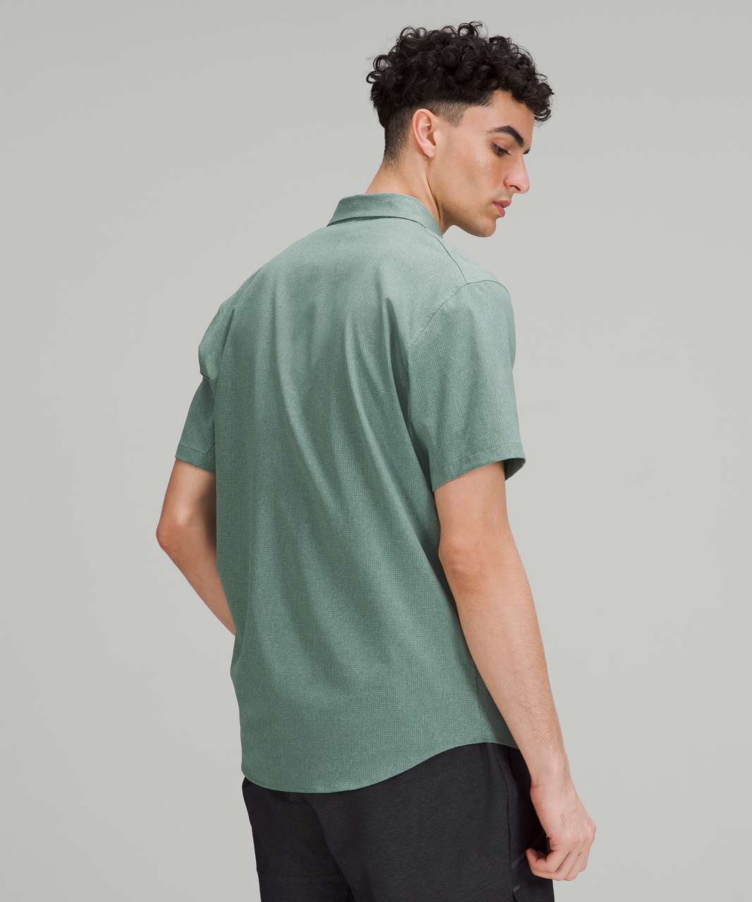 Lululemon Airing Easy Short Sleeve Shirt *Ventlight Mesh - Heathered Tidewater Teal