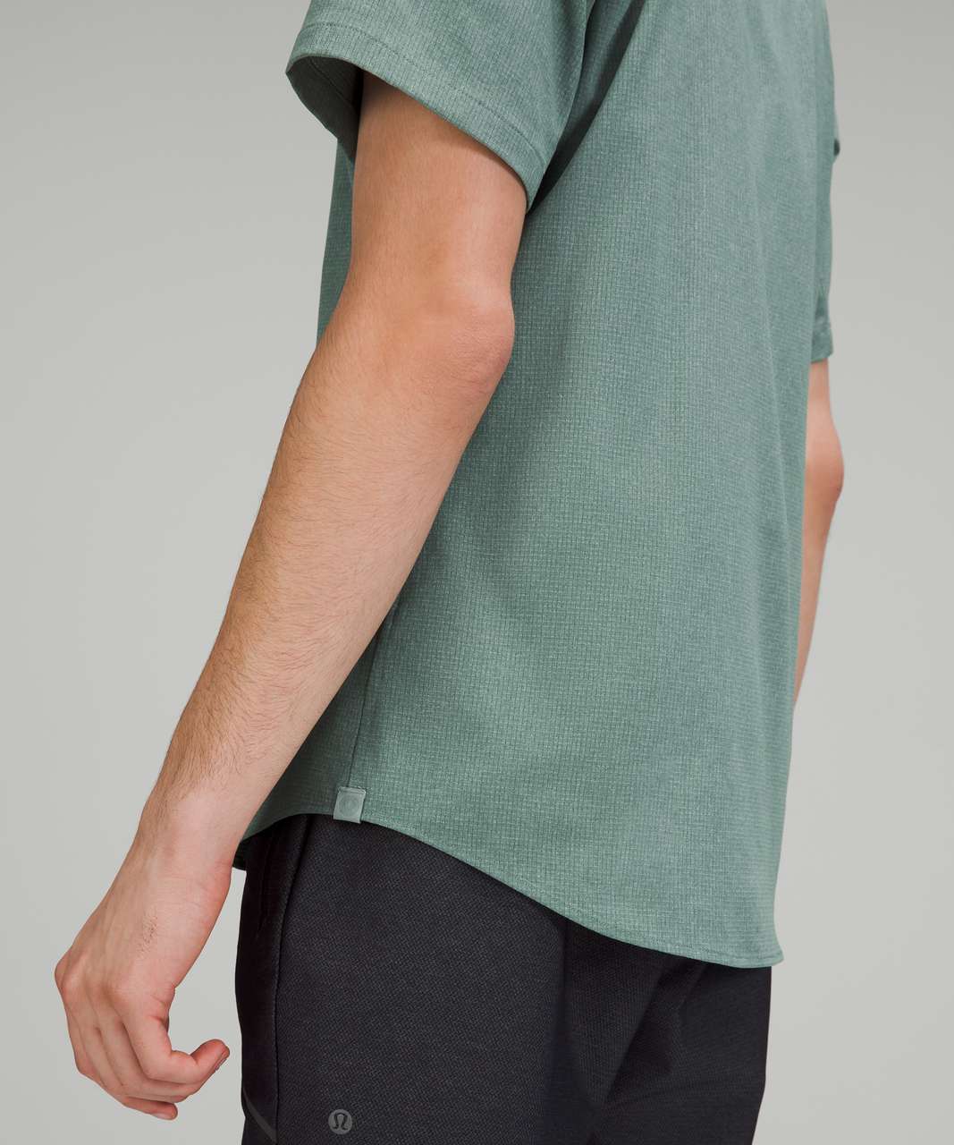 Lululemon Airing Easy Short Sleeve Shirt *Ventlight Mesh - Heathered Tidewater Teal