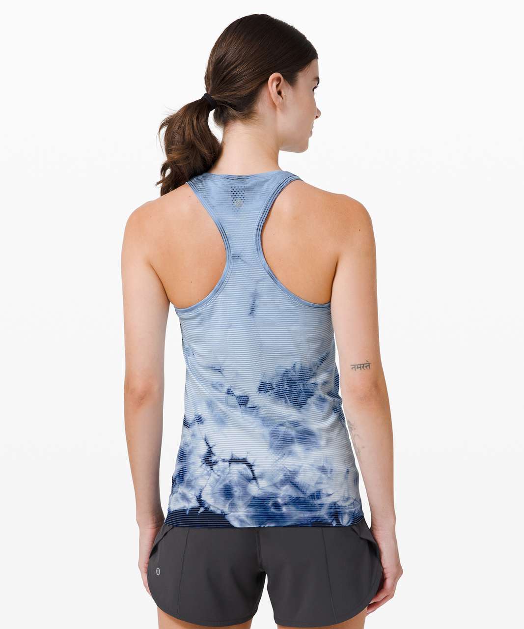 Lululemon Swiftly Tech High Neck Racerback Tank 2.0 - Shibori Stripe True Navy