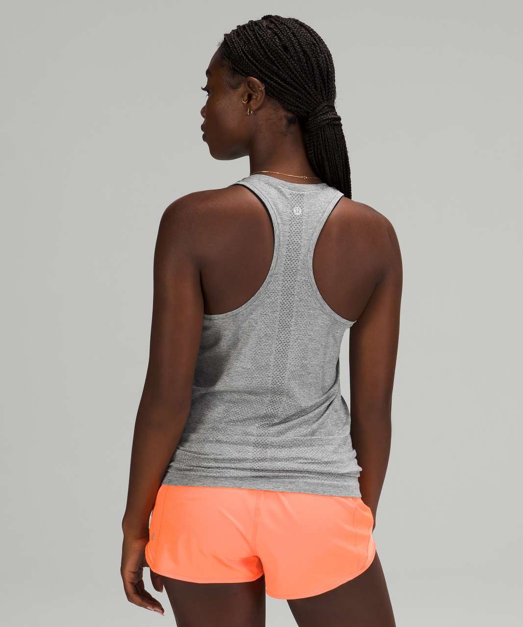 Lululemon Swiftly Tech High Neck Racerback Tank 2.0 - Slate / White