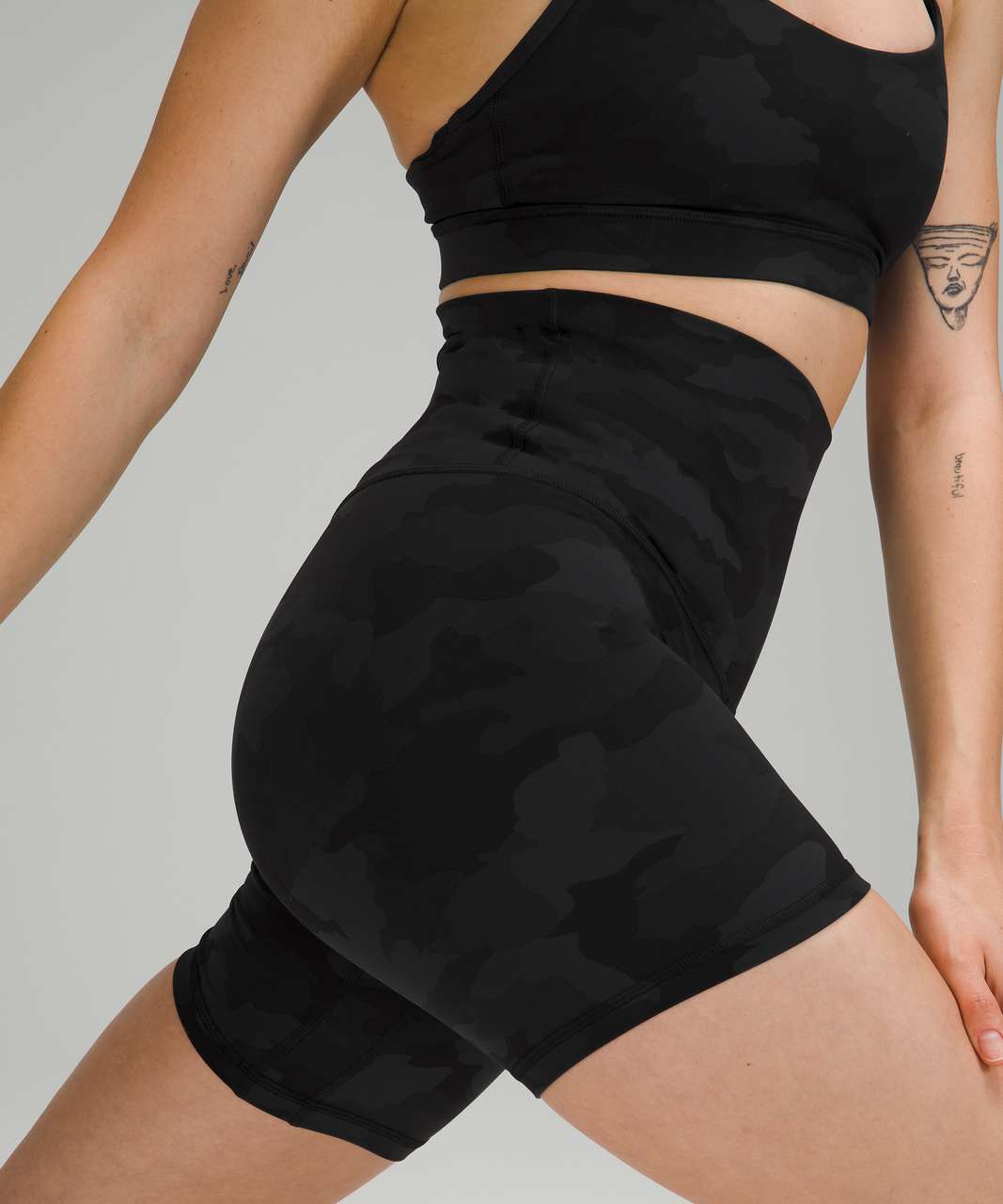 Lululemon Base Pace High-Rise Crop 23 - Heritage 365 Camo Deep Coal Multi  - lulu fanatics