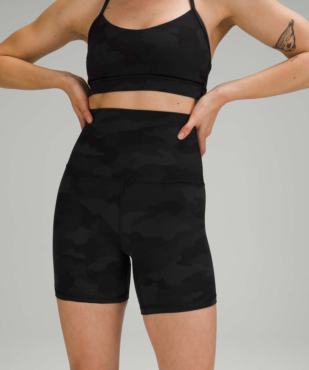 Lululemon Align Short 6 - Heritage 365 Camo Deep Coal Multi - lulu fanatics