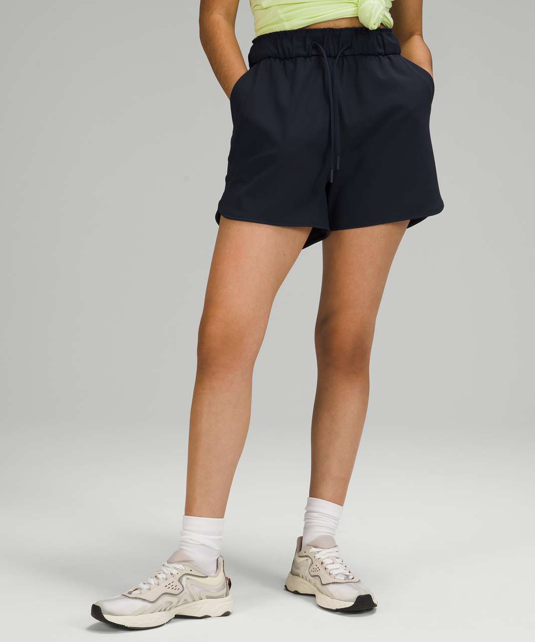 Lux High Waisted Rio Shorts (Multi-Lengths) - Navy