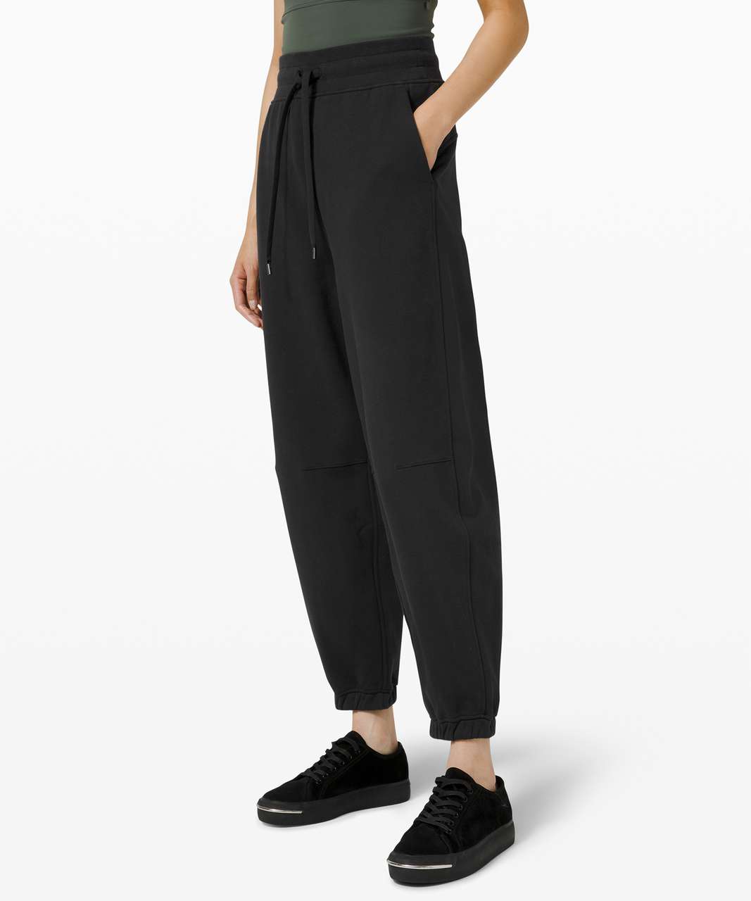 Women Tall Basic French Terry Jogger Black