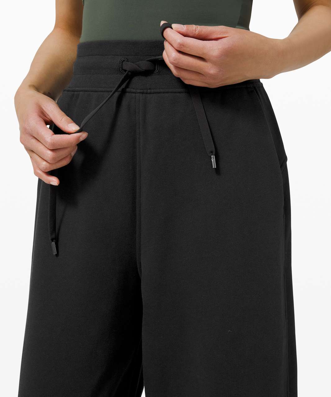 Lululemon Relaxed Fit Super-High Rise French Terry Full Length Jogger - Black