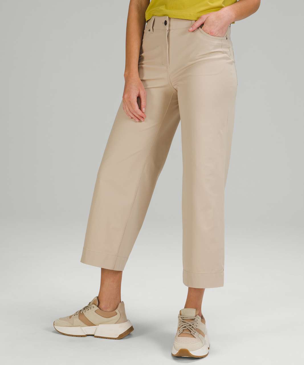 Lululemon City Sleek 5 Pocket Wide-Leg High Rise 7/8 Length Pant - Trench