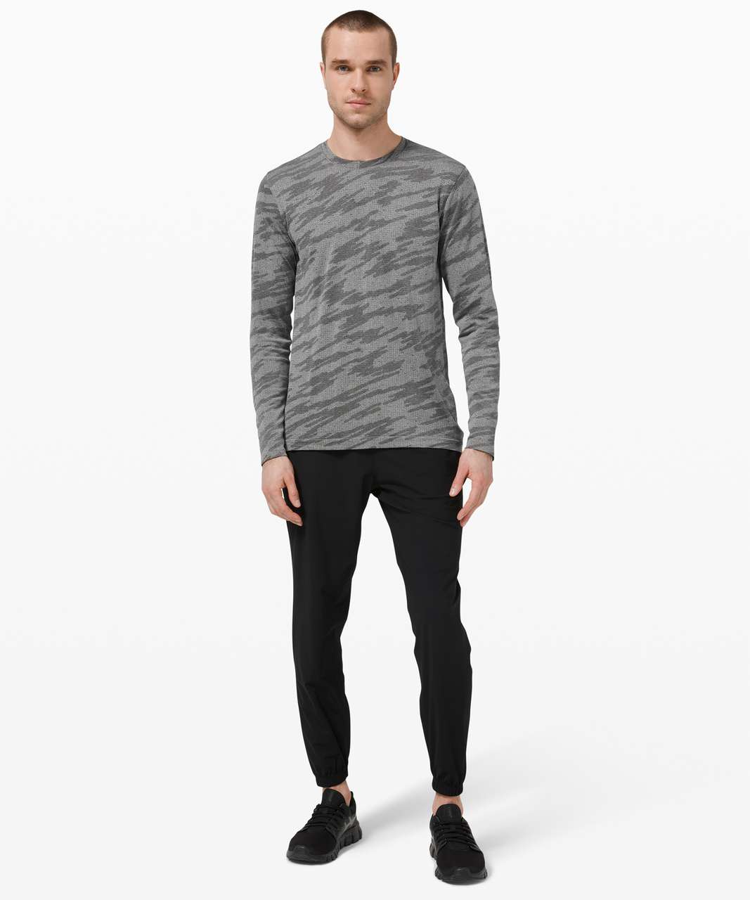 Lululemon Metal Vent Breathe Long Sleeve - Scatter Surface Black ...