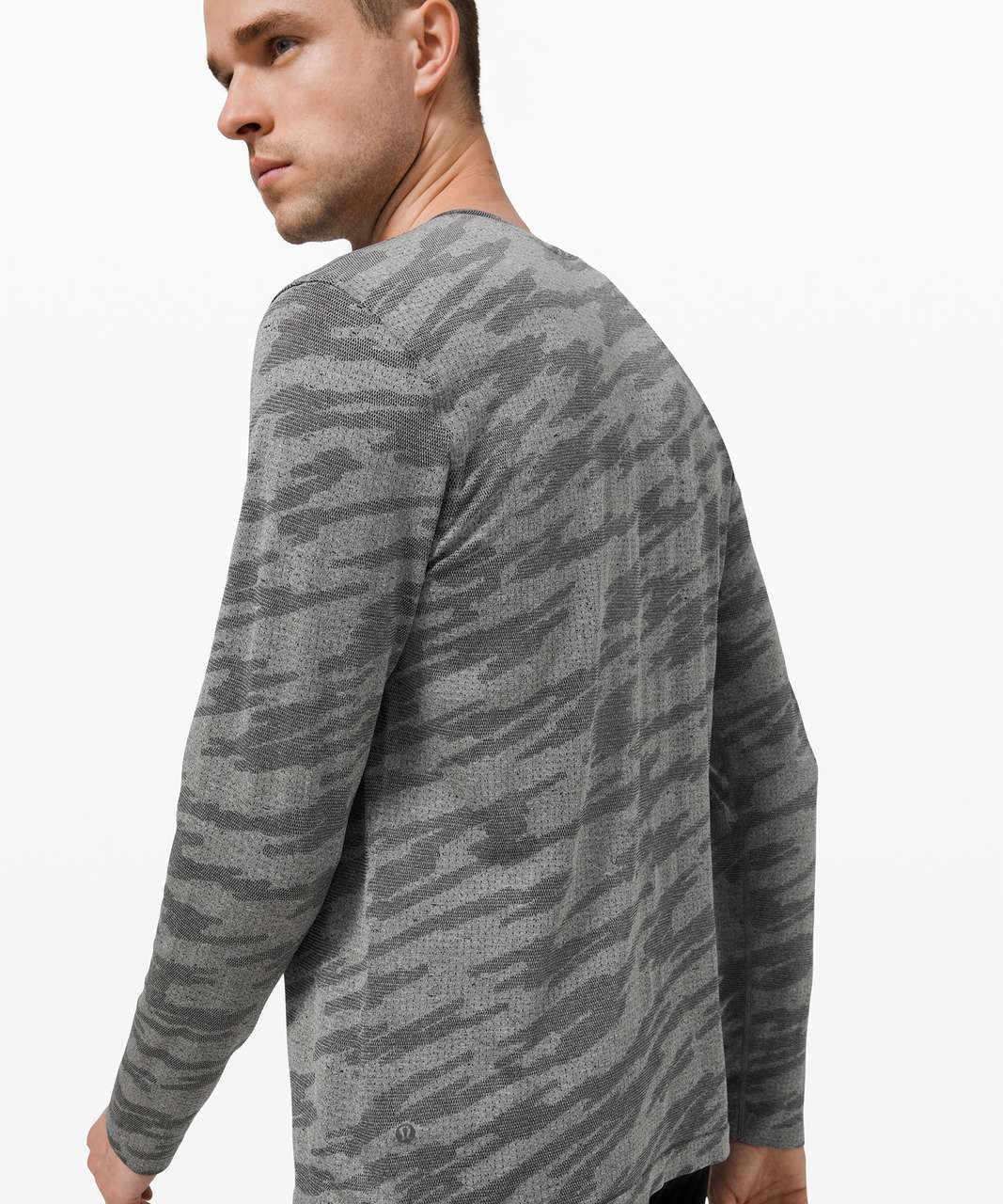 Lululemon Metal Vent Breathe Long Sleeve - Scatter Surface Black / Vapor