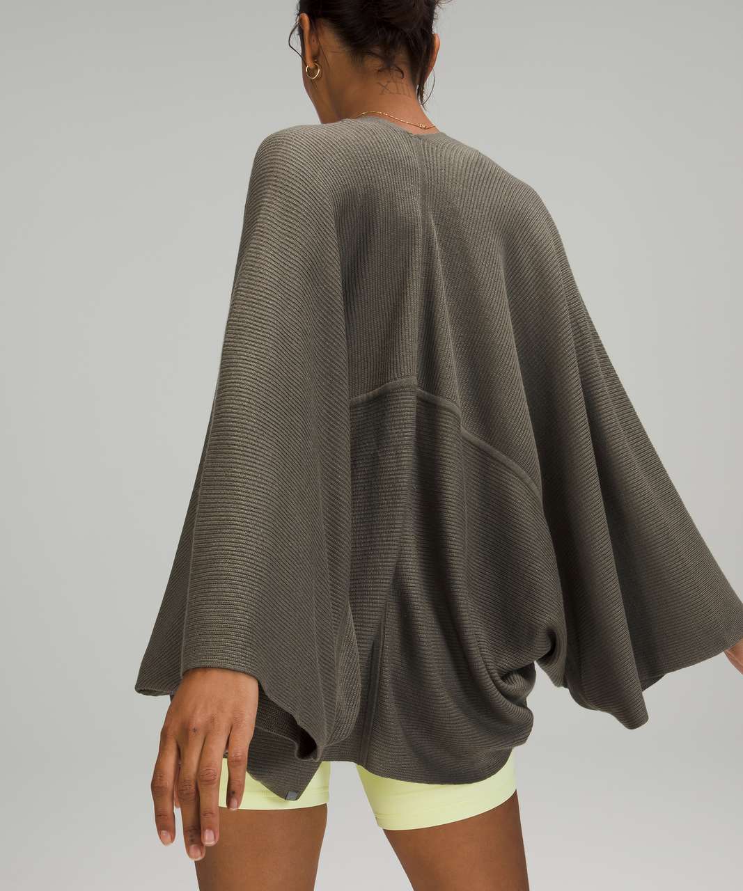 Lululemon Cashlu Knit Textured Wrap - Grey Sage