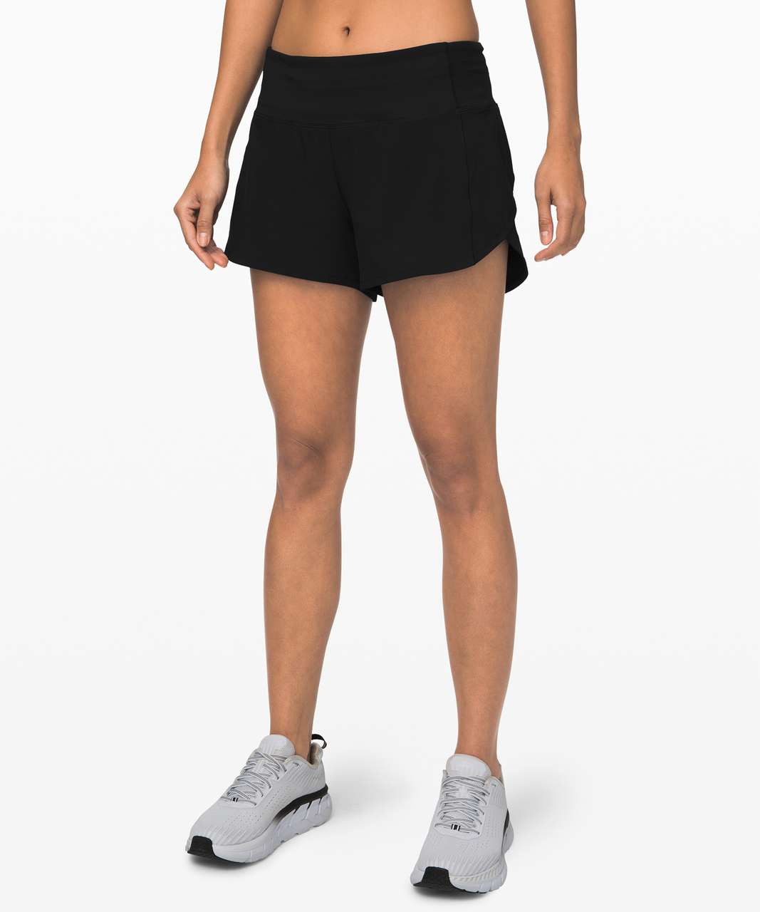 Lululemon Speed Up Mid-Rise Short 4 - Black - lulu fanatics