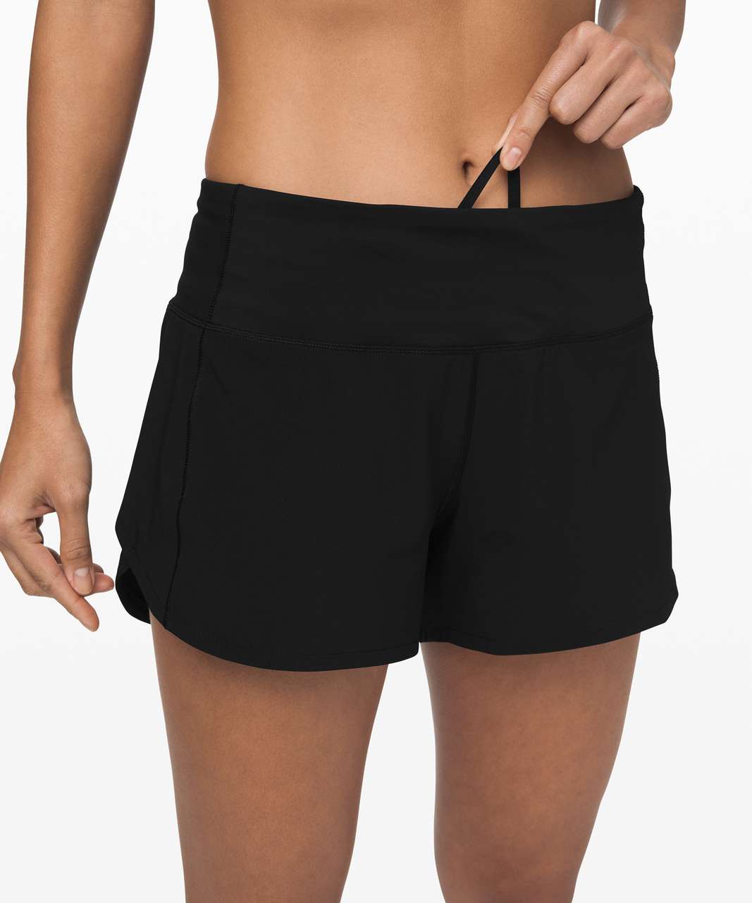 Lululemon Speed Up Mid-Rise Short 4 - Black - lulu fanatics