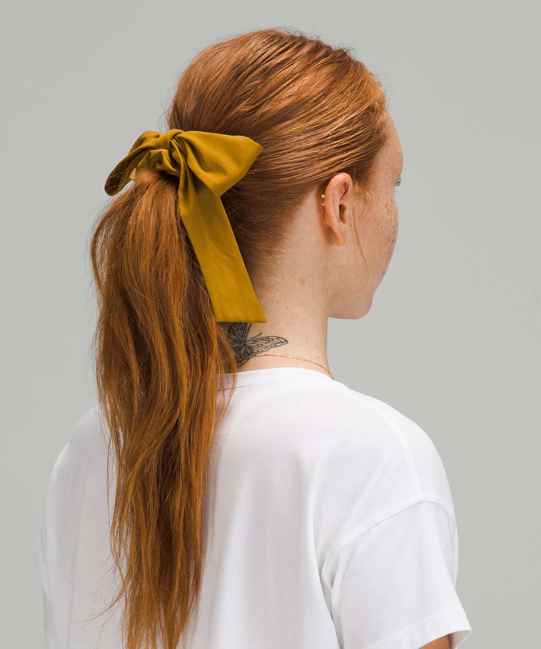 Lululemon Uplifting Scrunchie *Big Bow - Gold Spice