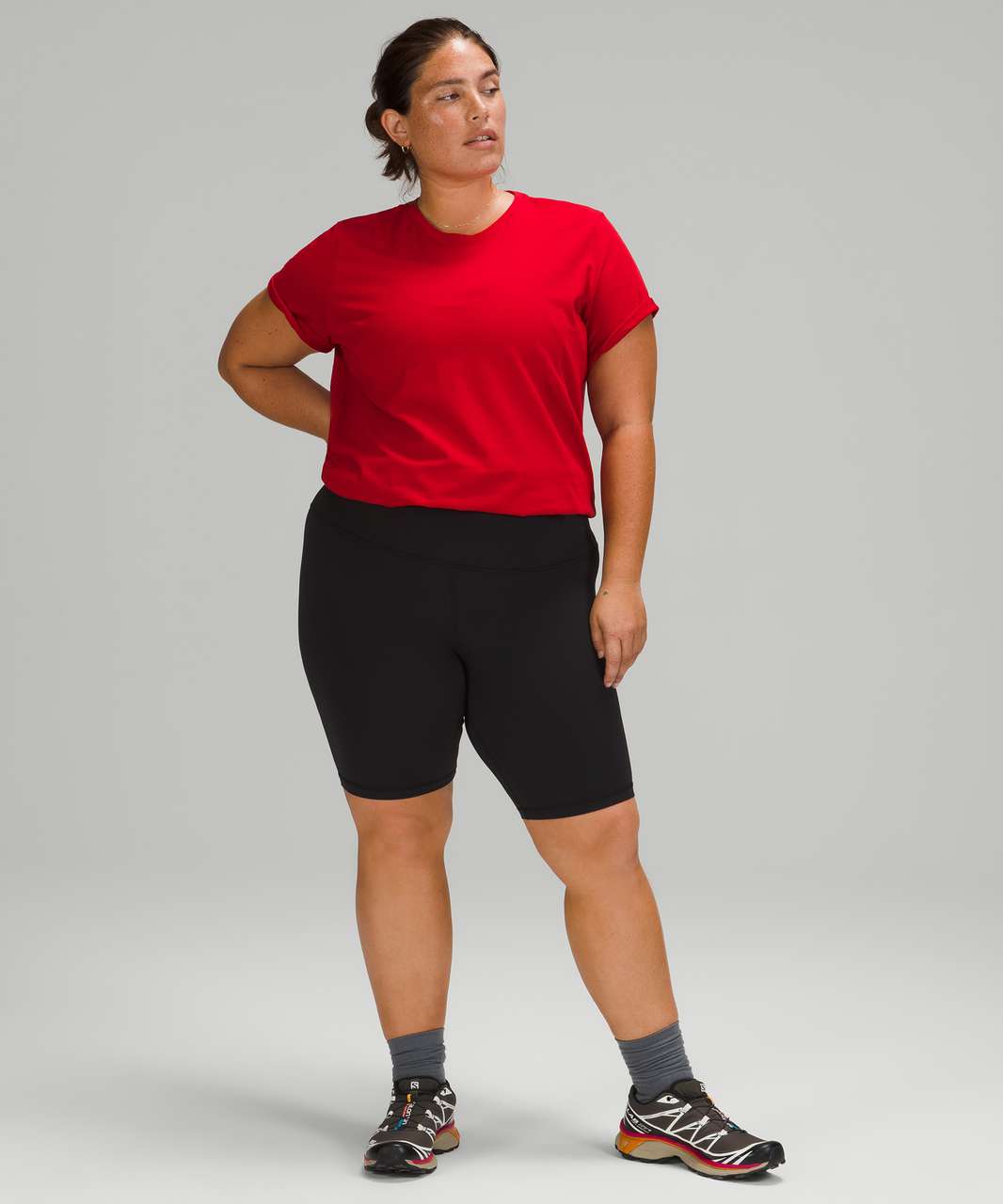 Lululemon Love Crew Short Sleeve T-Shirt - Dark Red - lulu fanatics