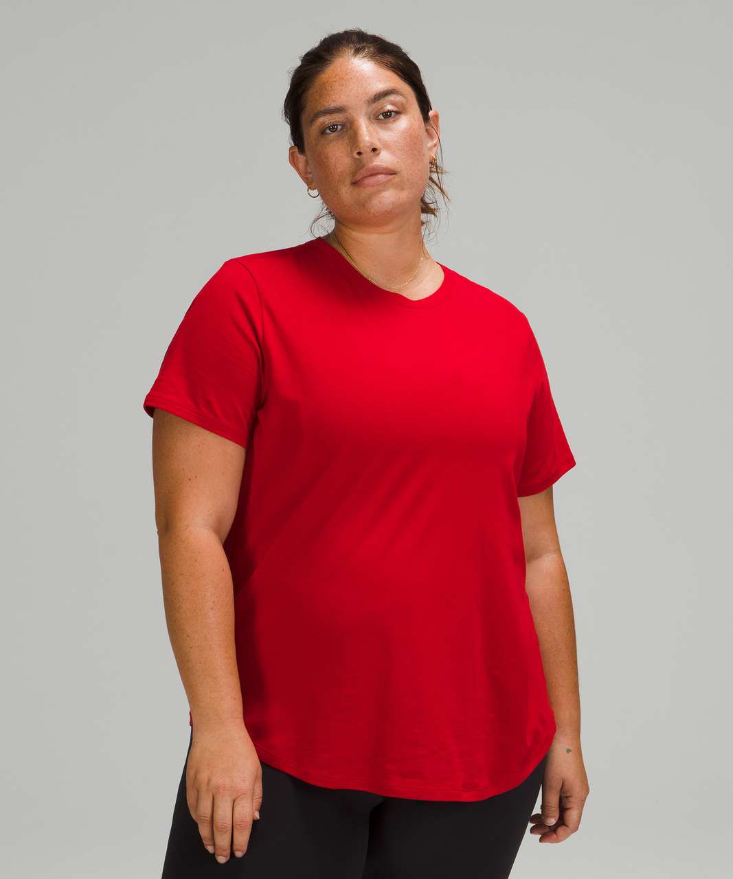 Lululemon Love Crew Tee Pima Cotton Size 2 Dark Red DKRD 25298