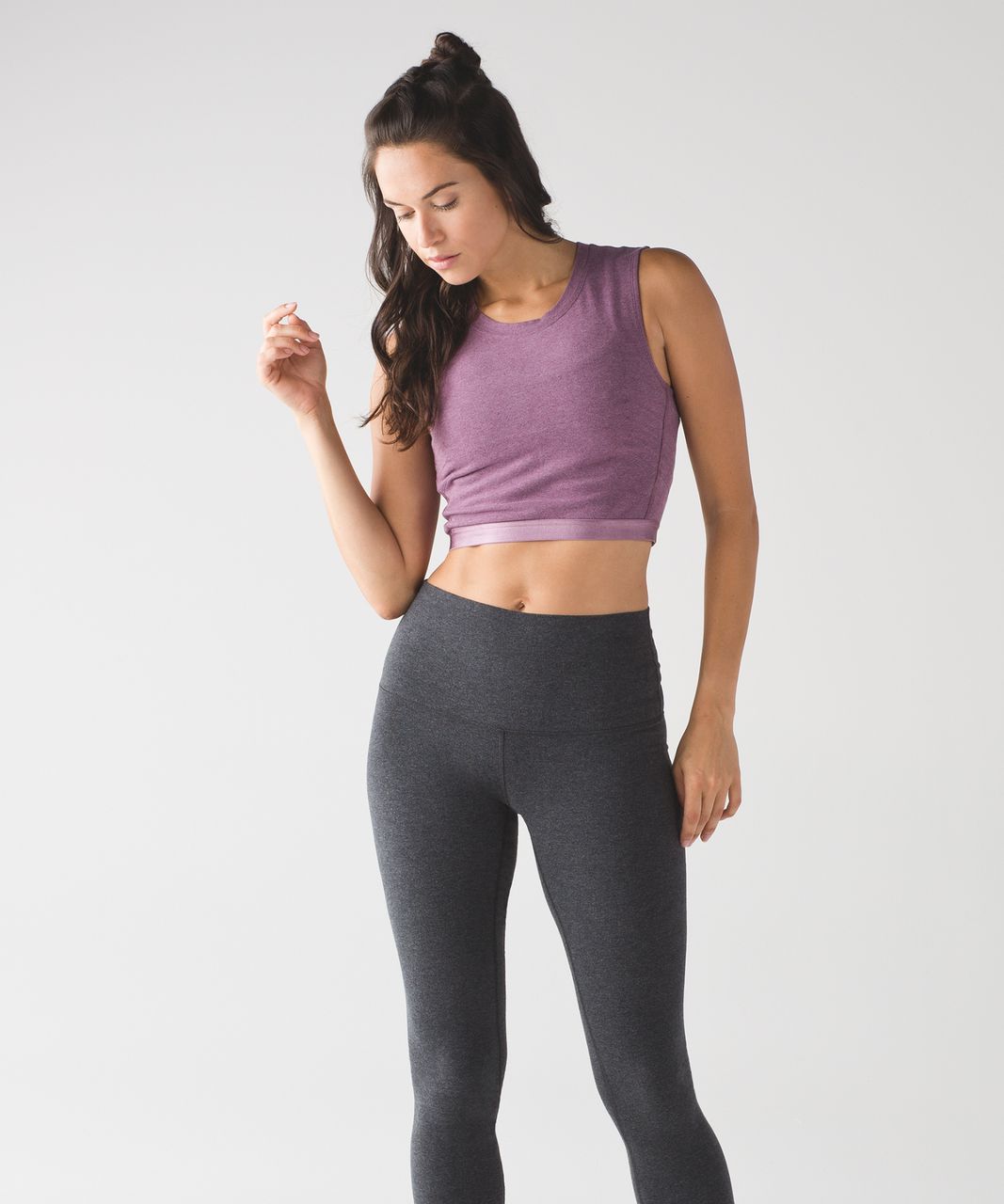 Lululemon Soulful Crop Tank - Heathered Dusty Mauve