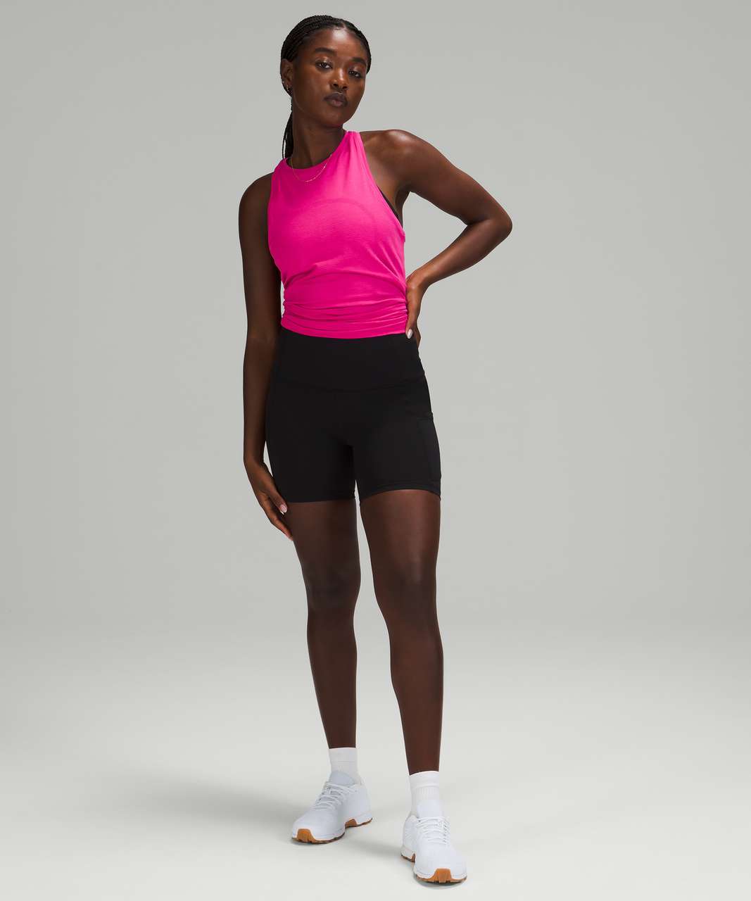 Lululemon Swiftly Tech High Neck Racerback Tank 2.0 - Sonic Pink / Sonic Pink