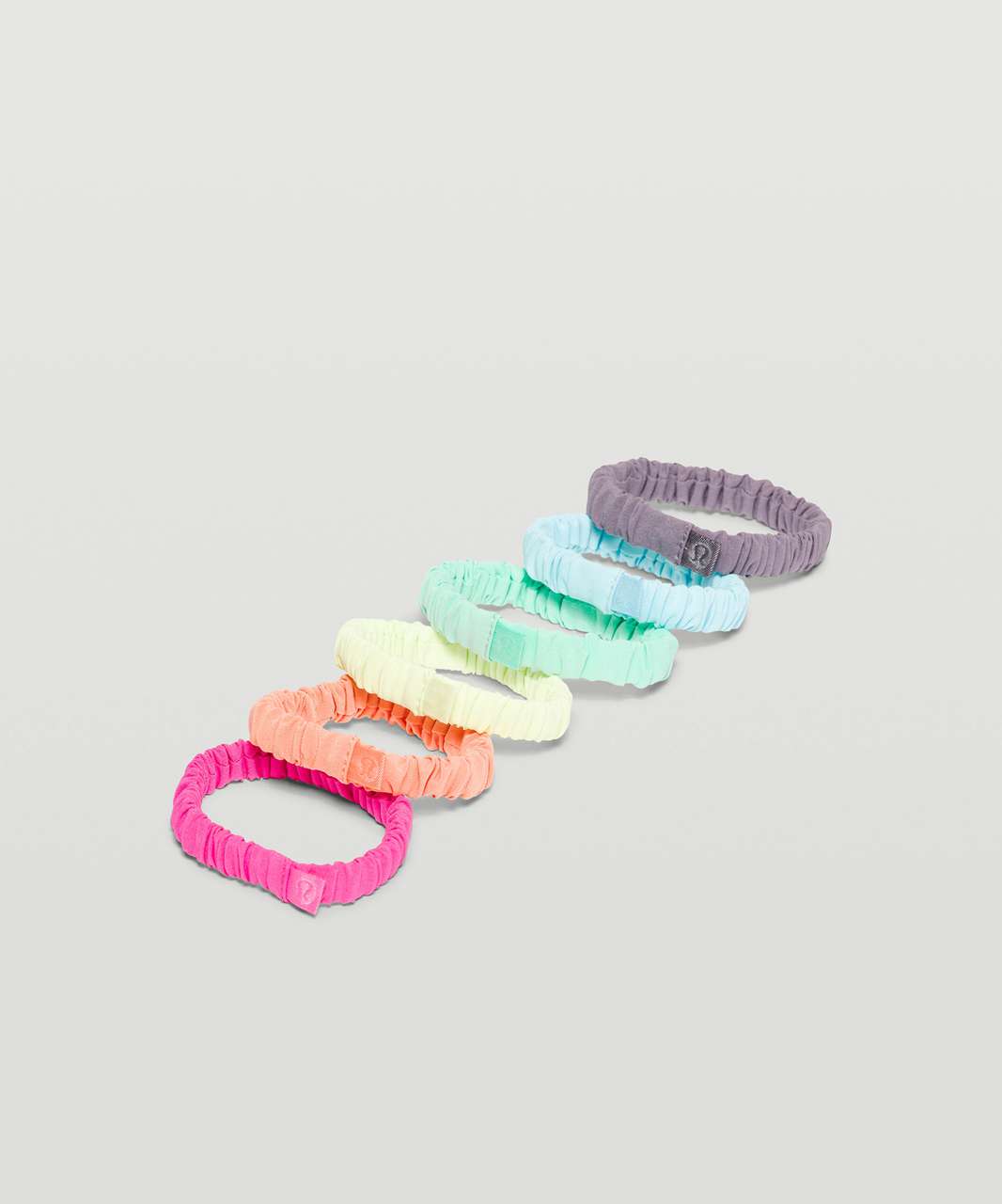 Lululemon Skinny Scrunchie *6 Pack - Sonic Pink / Golden Apricot / Crispin Green / Wild Mint / Icing Blue / Dusky Lavender