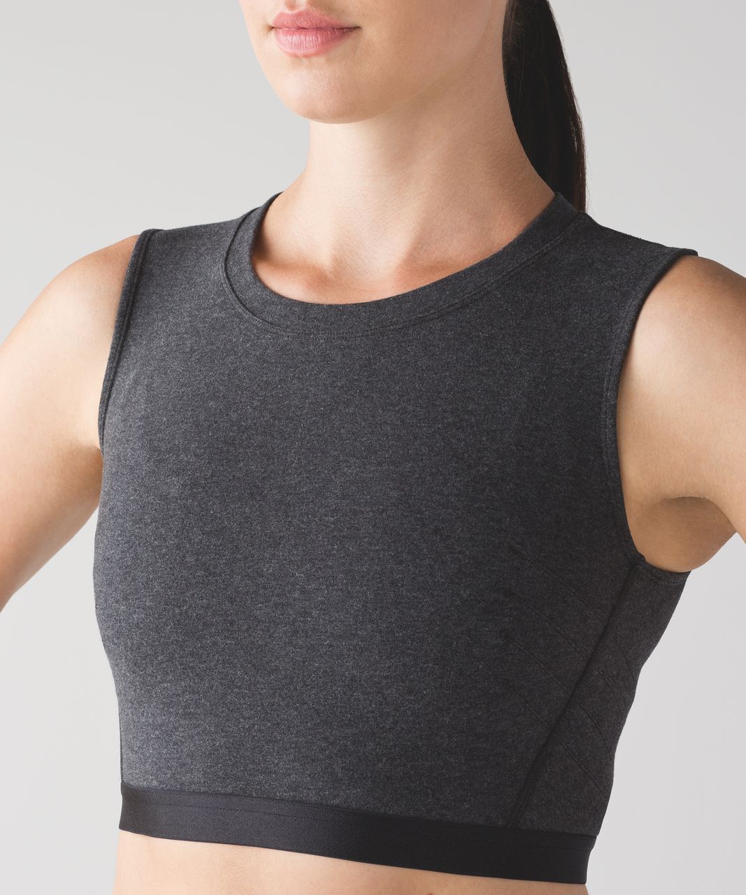 Lululemon Soulful Crop Tank - Heathered Black