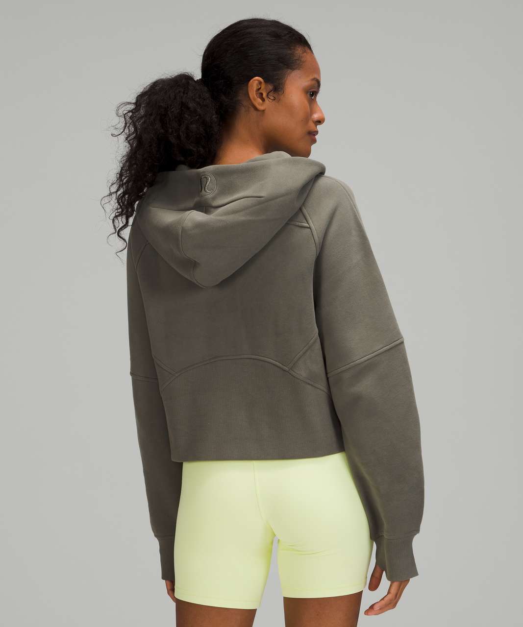 Lululemon Scuba Oversized 1/2 Zip Hoodie - Grey Sage - lulu fanatics