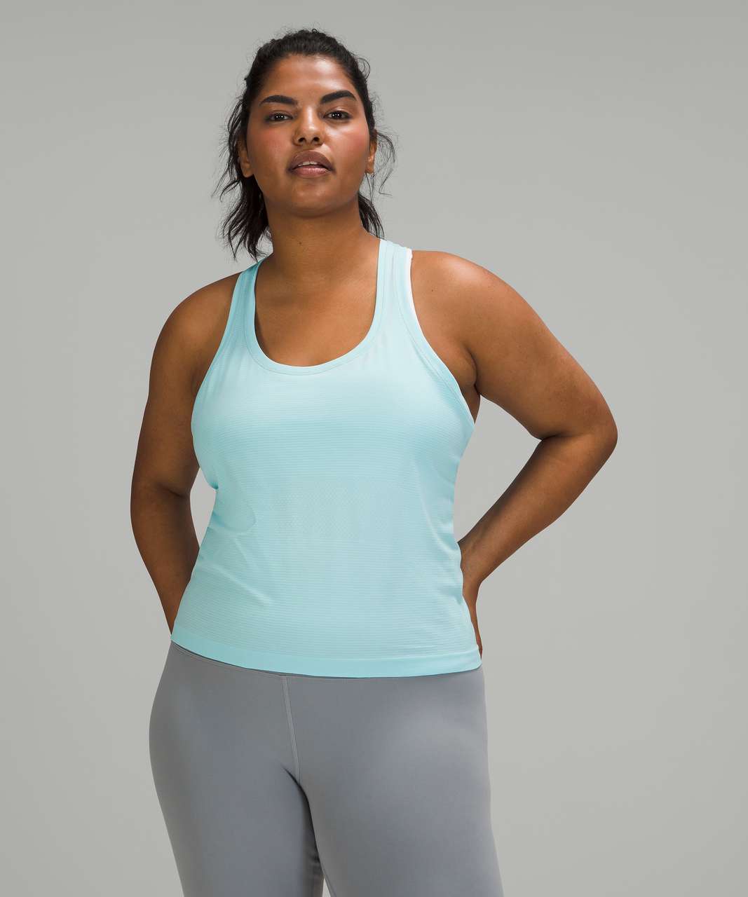 Lululemon Nice blue racer back tank with built-in bra Size 8 - $20 - From  Holly