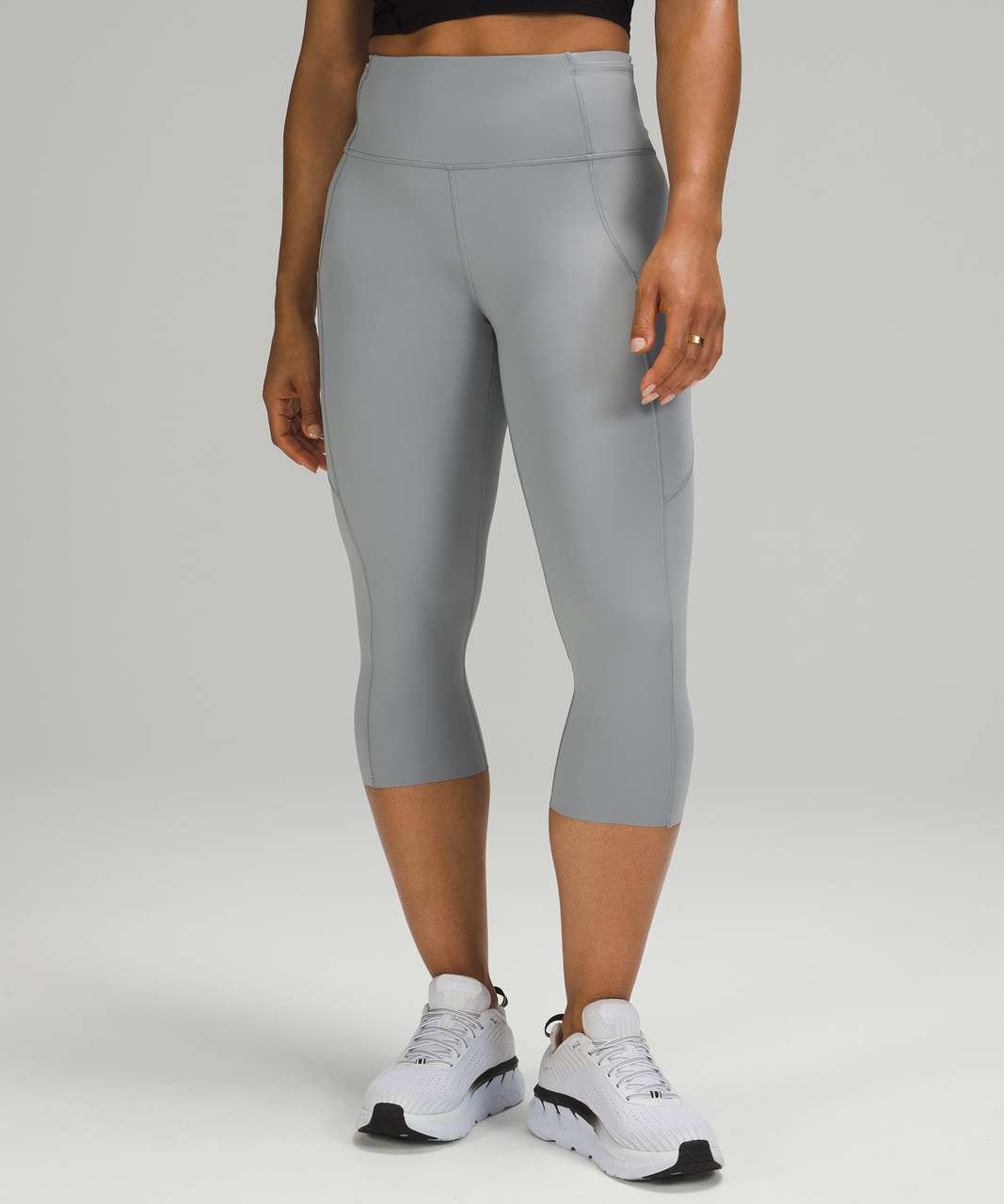 Lululemon Fast and Free Crop 19" *Non-Reflective - Rhino Grey