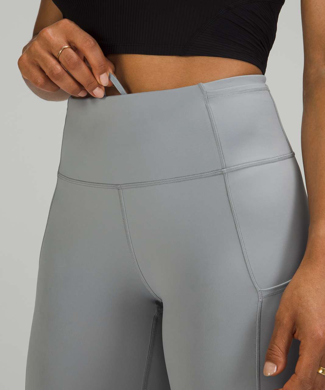 Lululemon Fast and Free Crop 19" *Non-Reflective - Rhino Grey