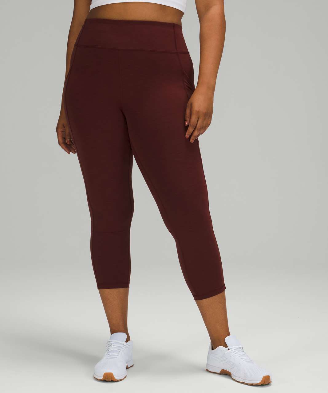 Lululemon Invigorate High-Rise Crop 23" - Heathered Red Merlot