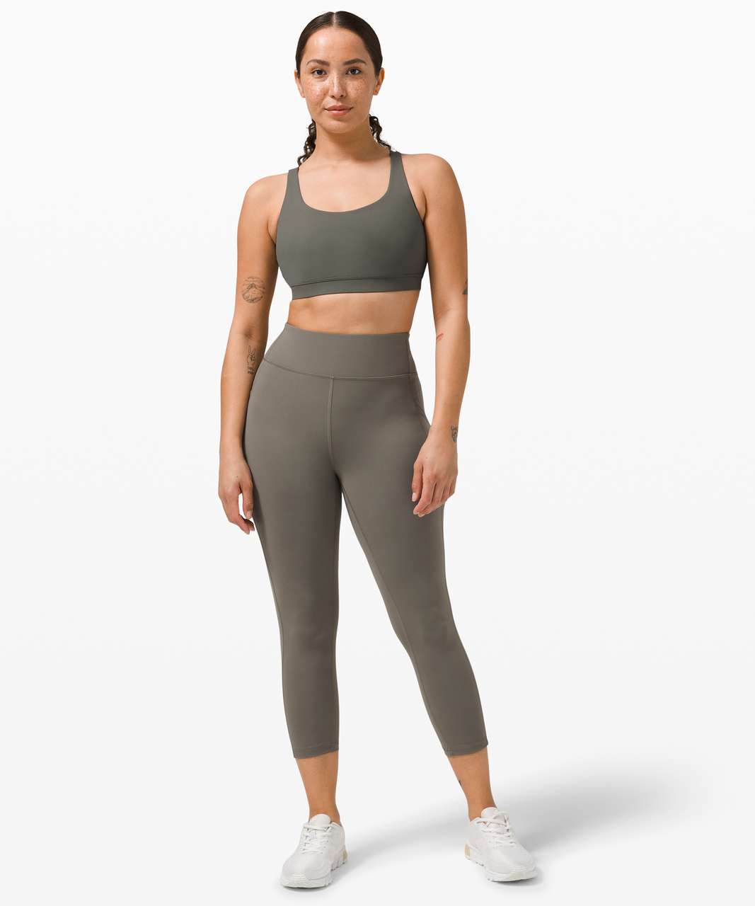 Lululemon invigorate HR tight 24 grey sage asia fit, 女裝, 運動