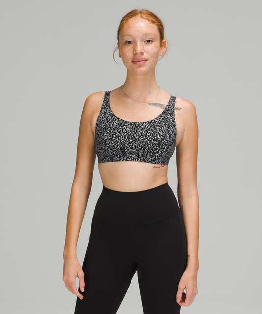 Lululemon Straight-Strap Molded Cup Hook Eye Gray Bra Workout