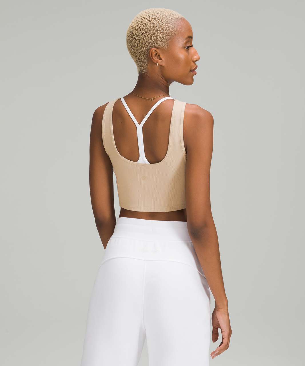 Lululemon LA Front Cut-Out Crop Tank - Trench