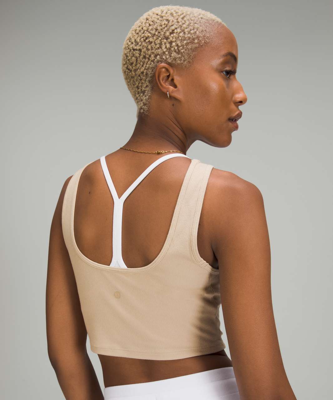 Lululemon LA Front Cut-Out Crop Tank - Trench