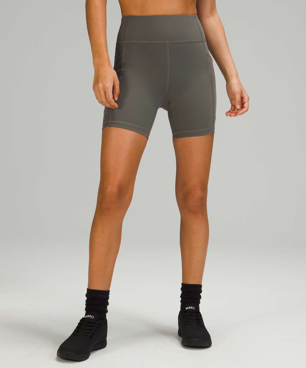 Lululemon Invigorate High Rise Short 6" - Grey Sage